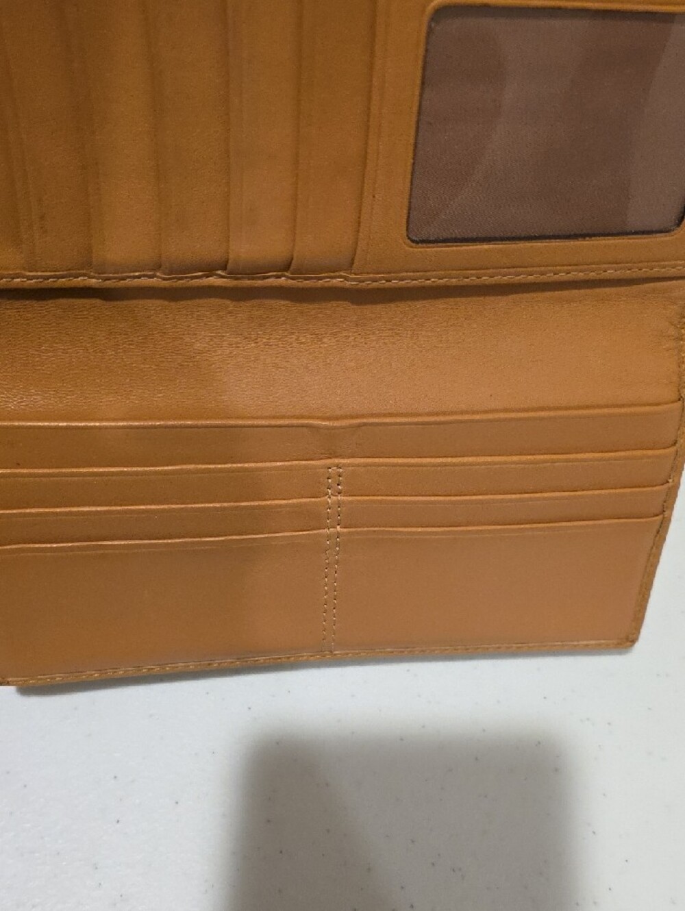 Coach Brown Signature Canvas Continental Wallet with Leather Strap - Picture 5 of 15